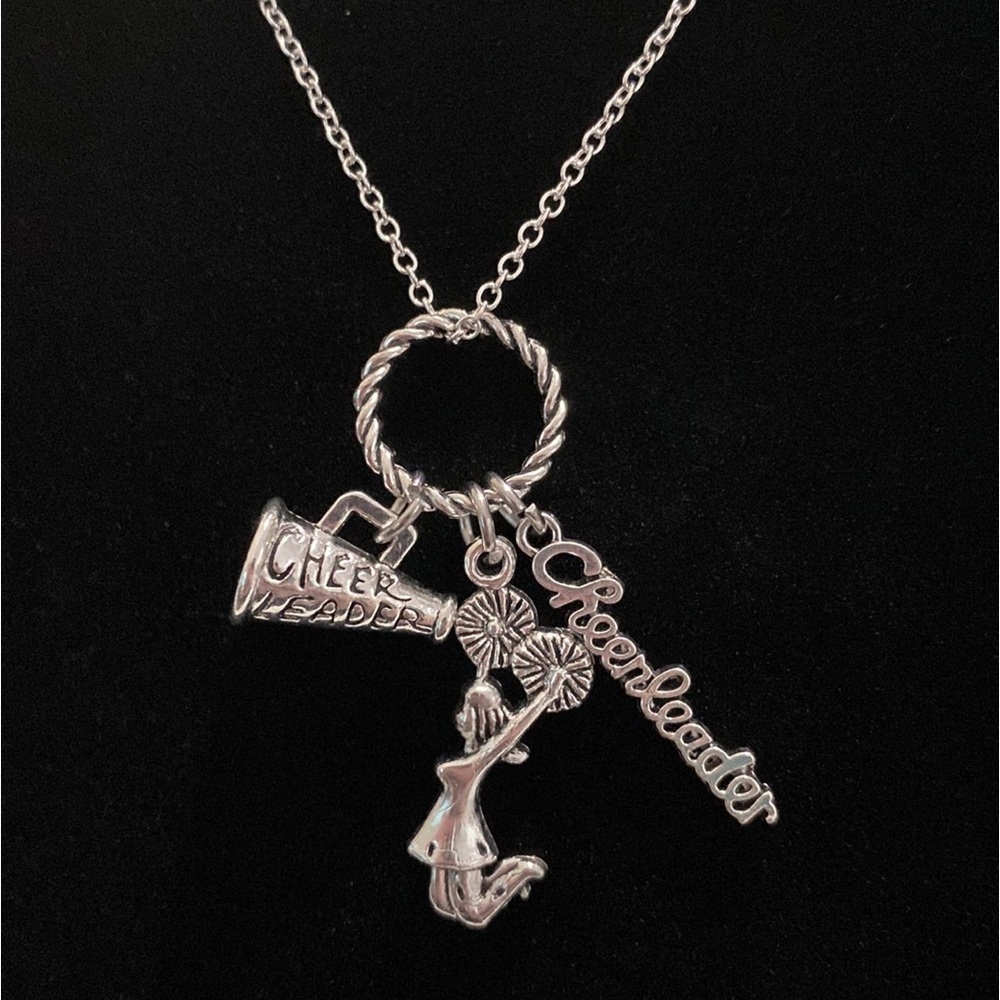 Cheerleader Charm Necklace Megaphone Cheerleading